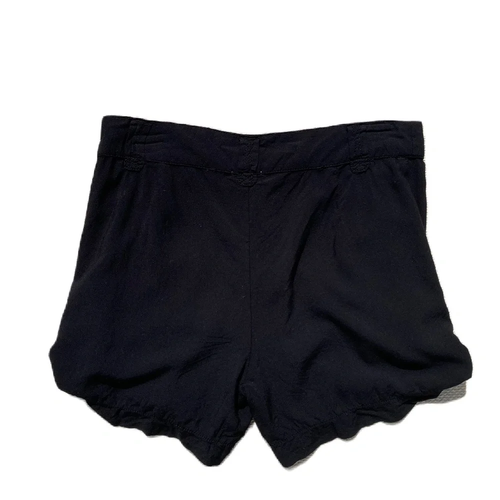 Ella Moss shorts black side cuff snap girls 14
